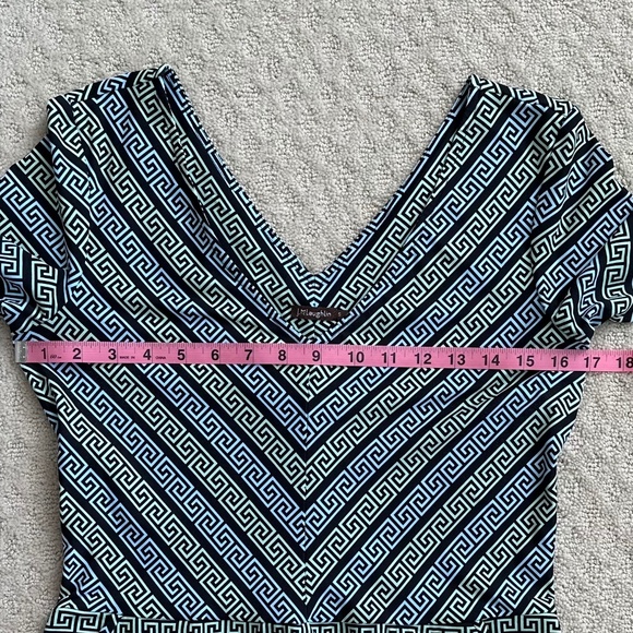 J. McLaughlin Catalina Cloth Sheath Dress Black/Light Green/Blue Size Sm… - Picture 8 of 10